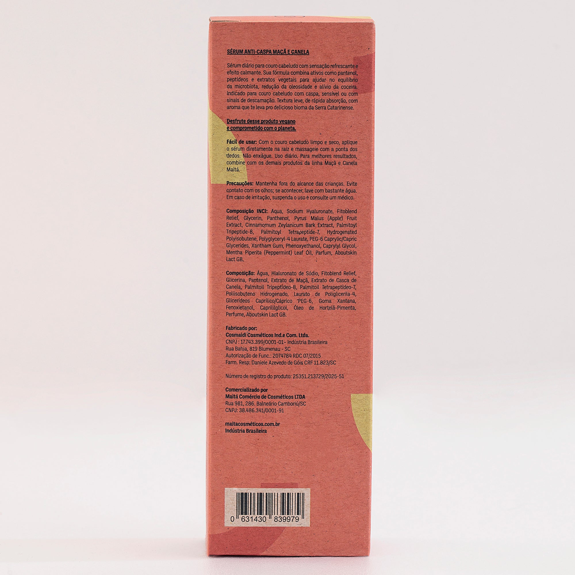 Sérum AnticaspaCapilar Maçã e Canela